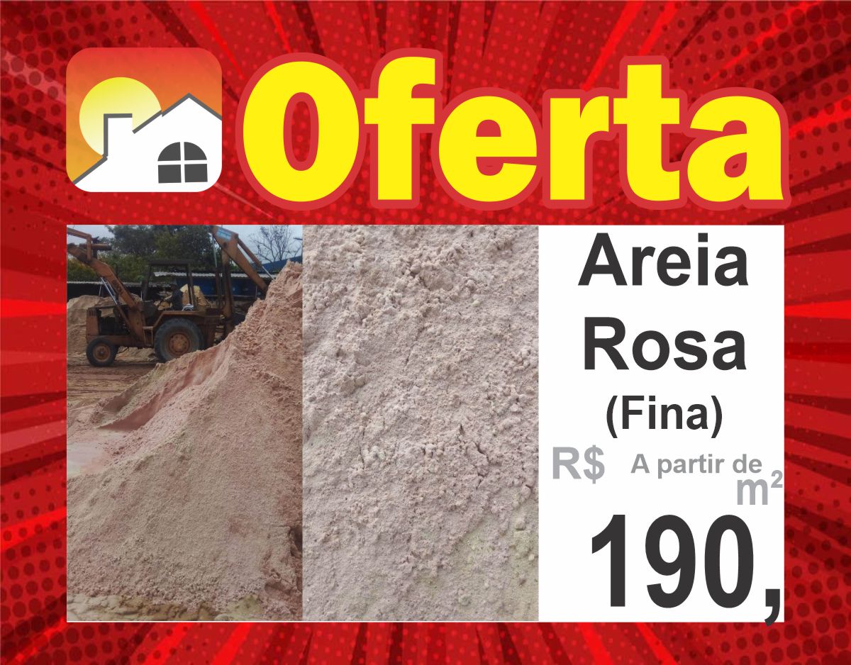 Areia Rosa Fina Lavada Para Concreto e Argamassa (metro³)