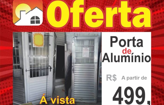 Porta de alumínio Menor Preço Depósito Nelson Patez