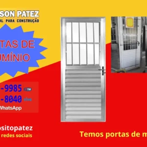 Porta de alumínio Menor Preço Depósito Nelson Patez Embu das Artes