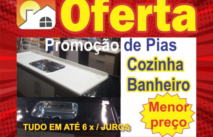Pias em Promoção - Pia de cozinha - Pia de banheiro - Materiais para construção - Depósito Patez