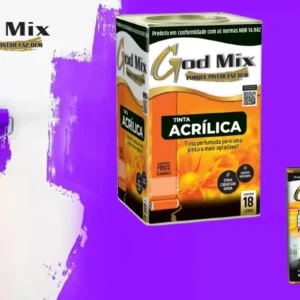 Tinta Acrílica Econômica Branca Balde 18l God Mix - tinta economica - tinta god mix